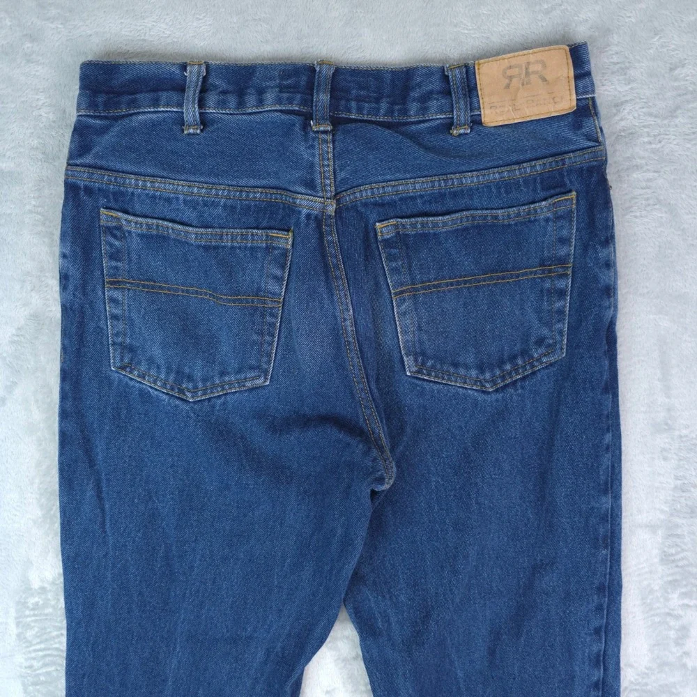 Real Ranch Premium Jeans Mens 33x36‎ Blue Cotton Denim Straight Leg Workwear